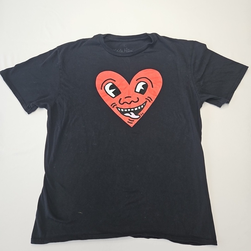 Keith Haring Red Heart Face‎ Official Apparel Shirt Large